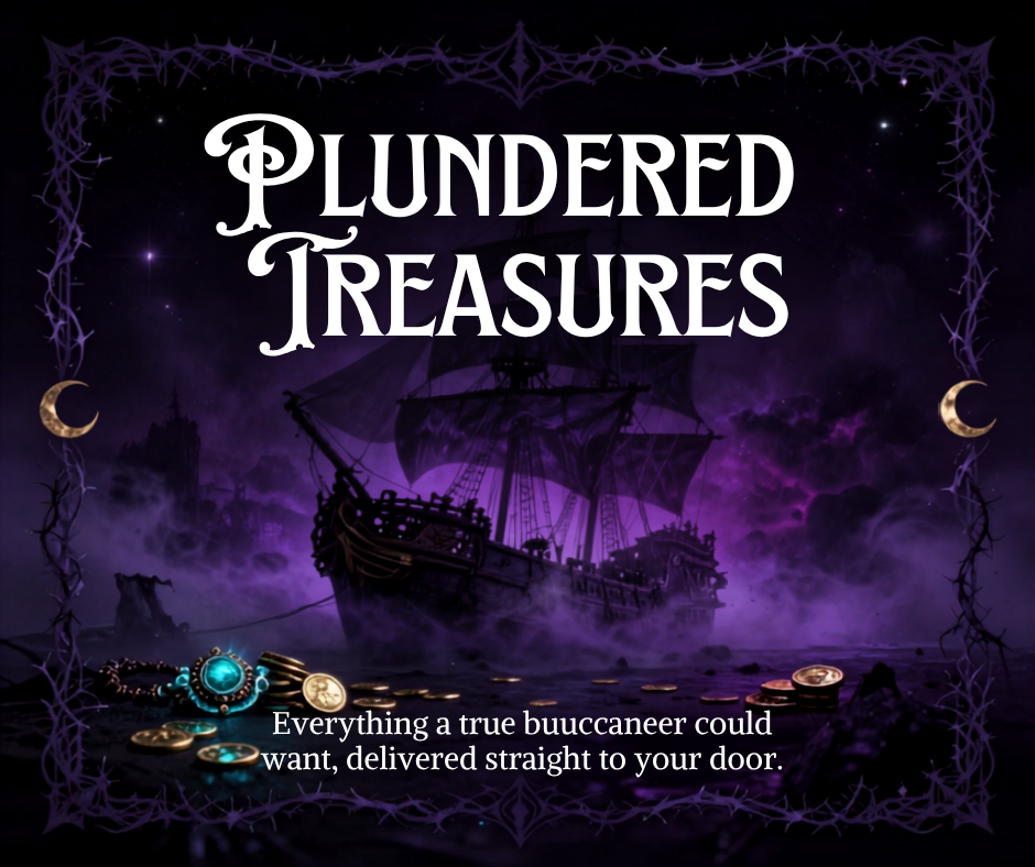 Plundered Treasures — Pirate-themed apparel, jewelry, decor, and collectibles at Moon Jewels Boutique