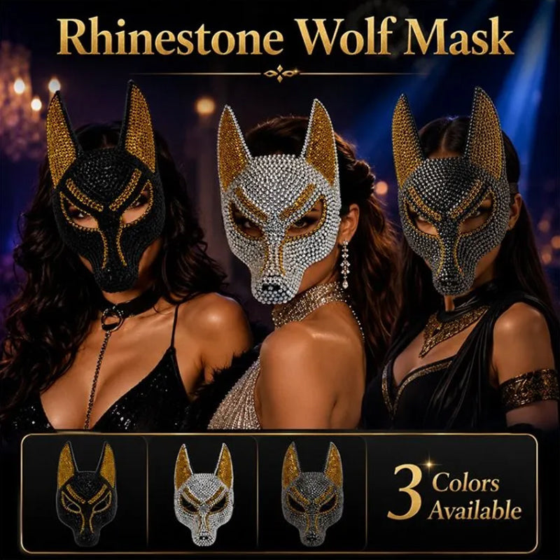Rhinestone Anubis Full-Face Mask