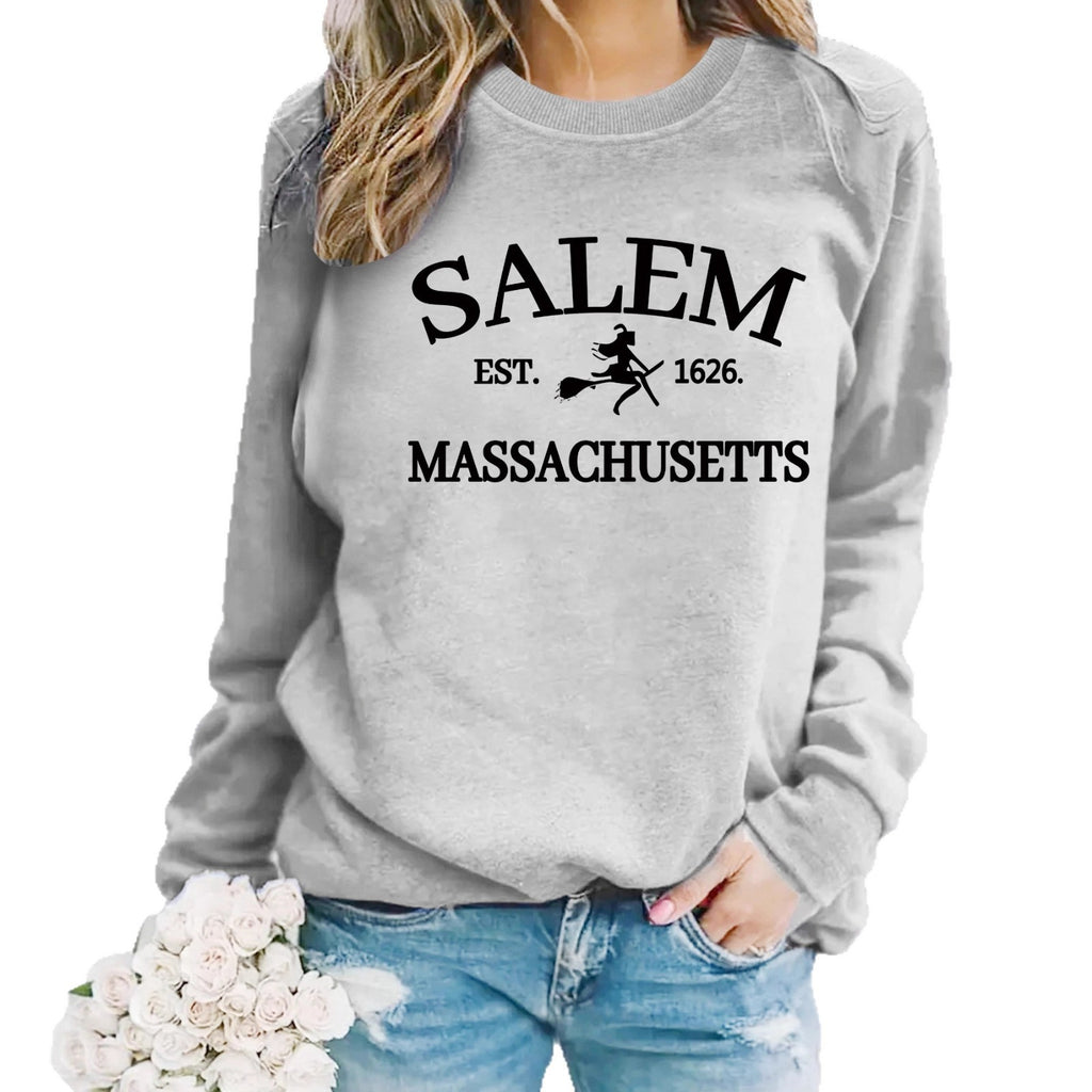 🧙‍♀️ Witch Print Loose Hoodie