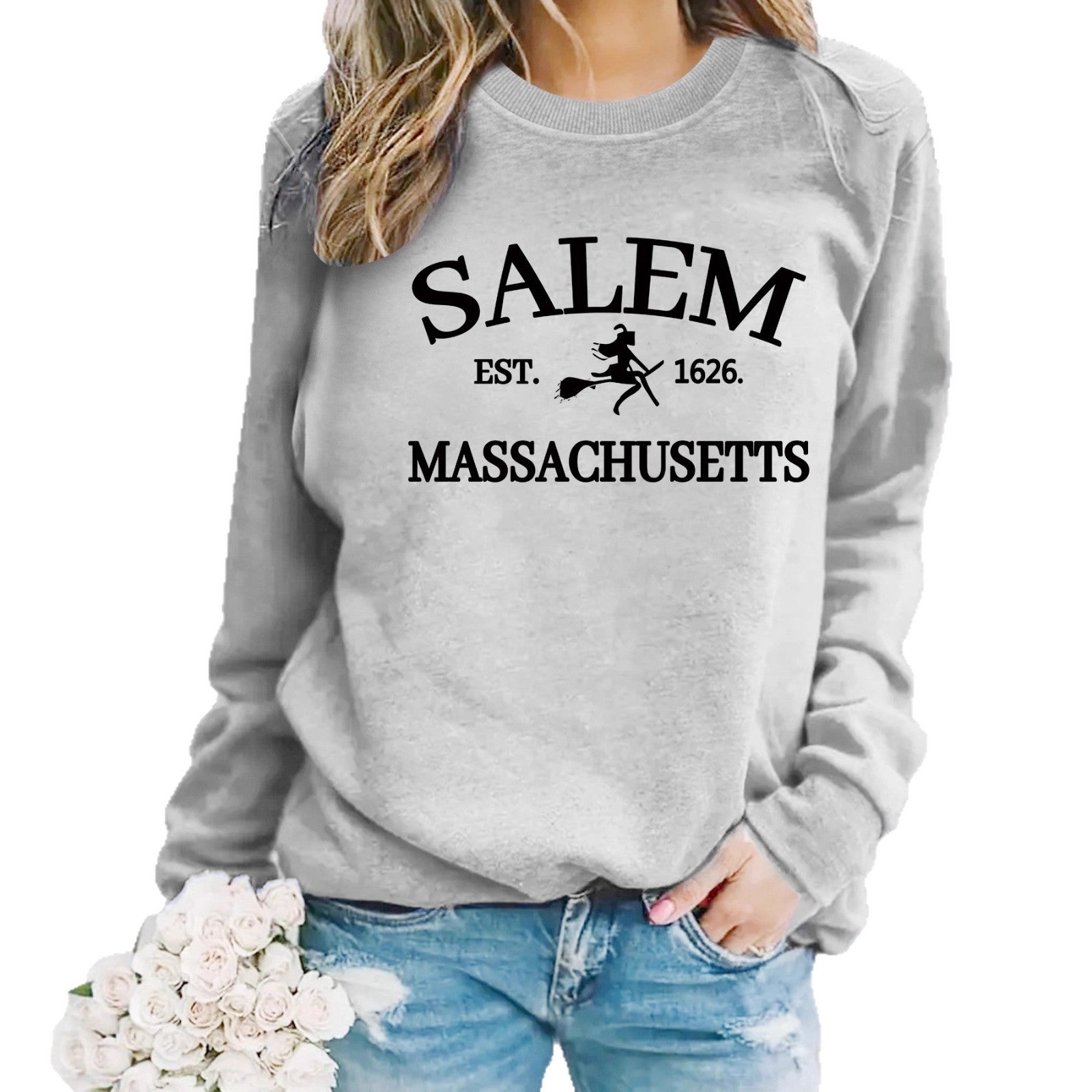 🧙‍♀️ Witch Print Loose Hoodie