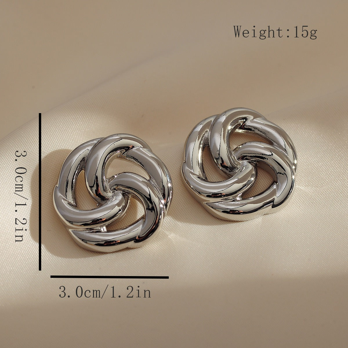 Hollow 3D Flower Earrings