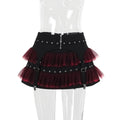 Gothic Black Swan Ballet Mini Skirt – Mesh Splice