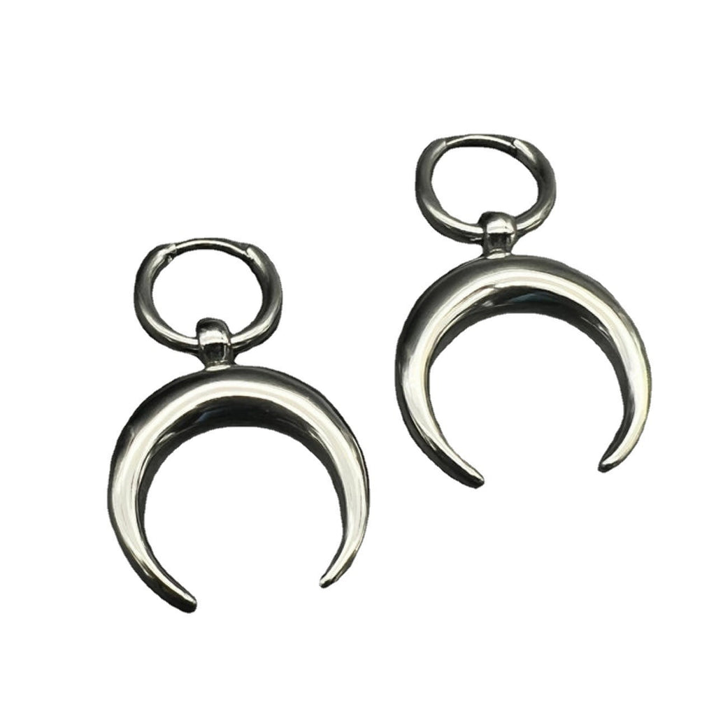 Gothic Moon Ring Earrings