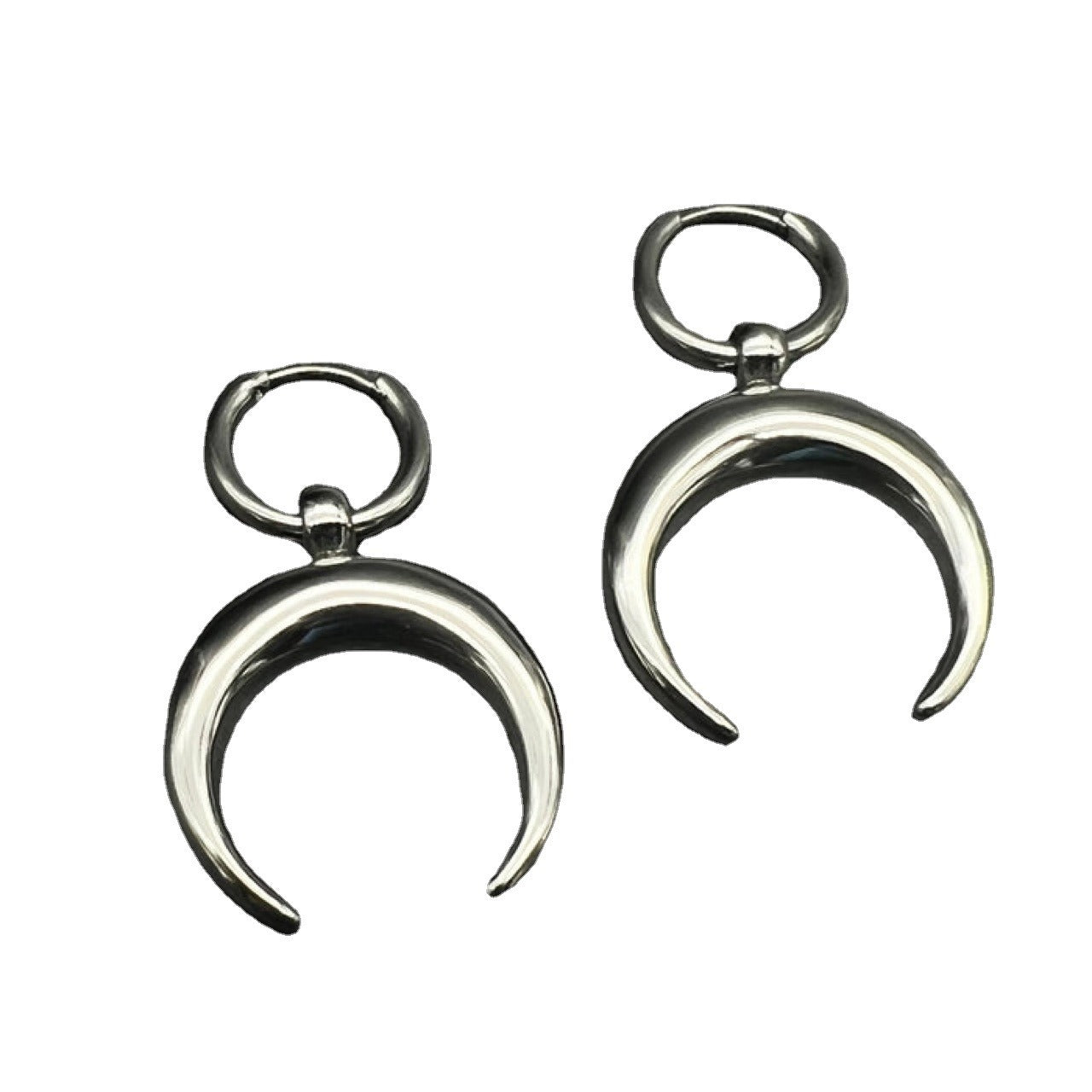 Gothic Moon Ring Earrings