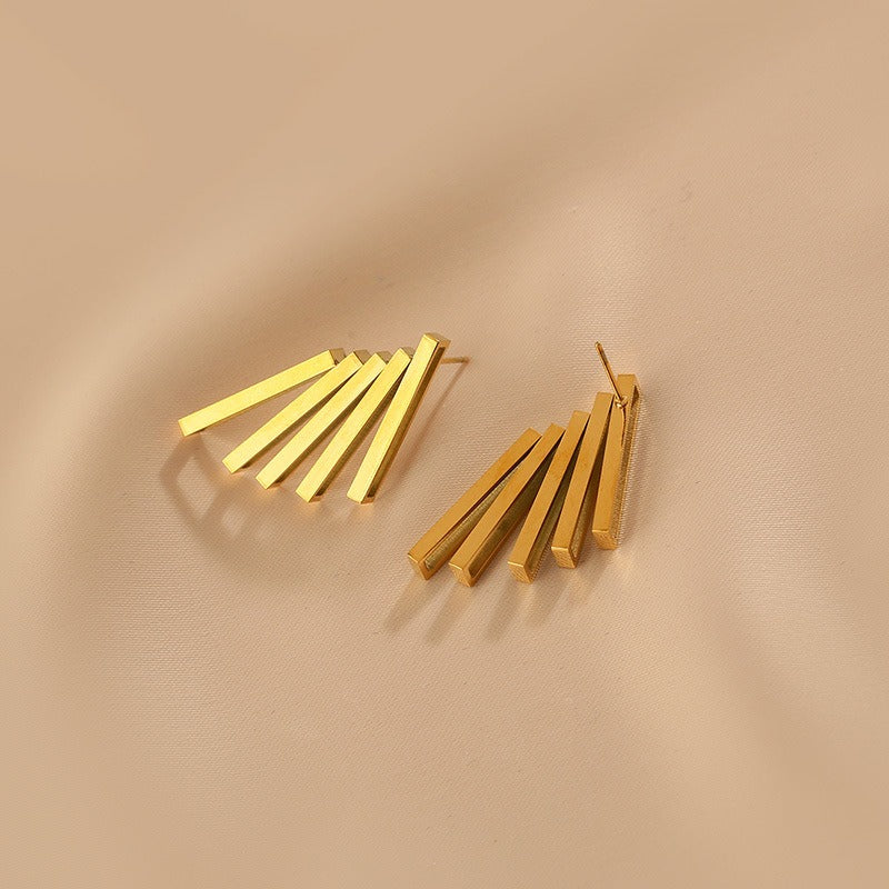 Exaggerated Retro Gold Statement Earrings