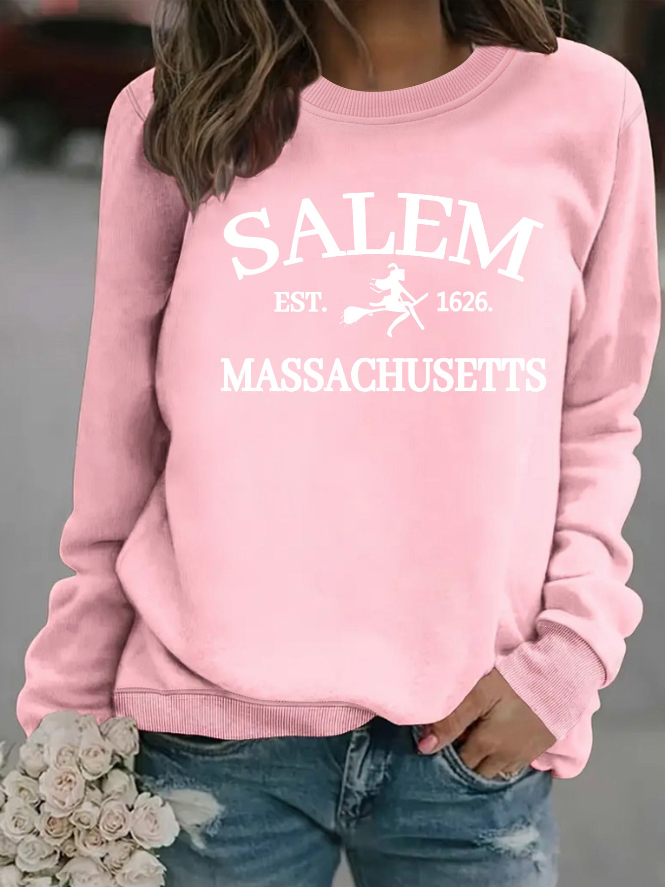 🧙‍♀️ Witch Print Loose Hoodie