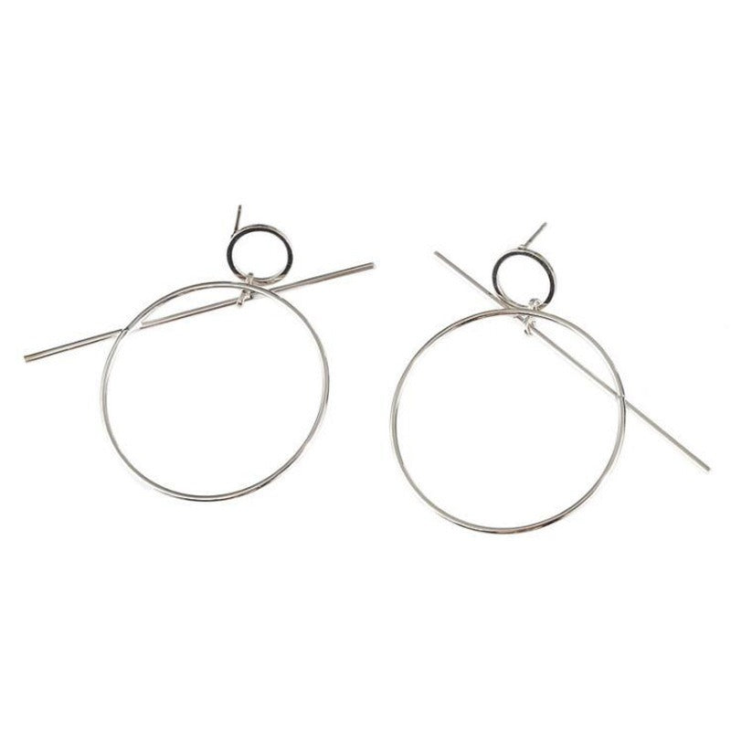Simple Round Geometric Stud Earrings