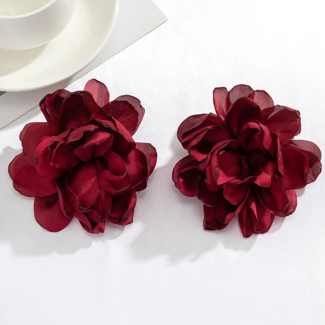 Enchanted Bloom Satin Flower Earrings