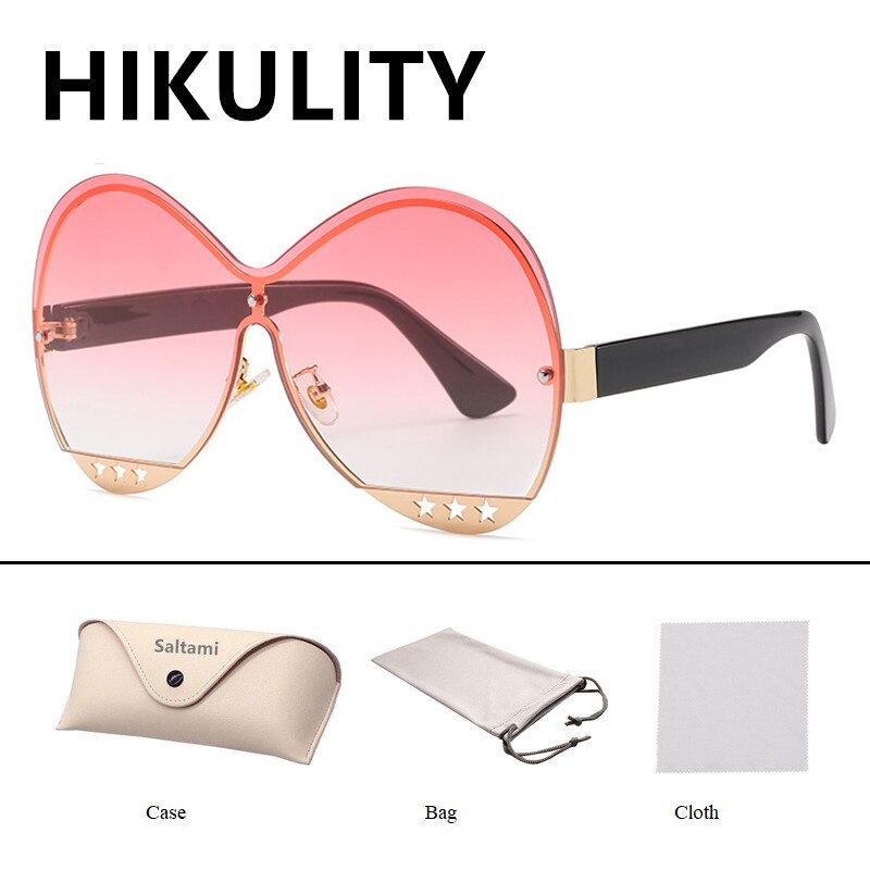Gradient Five-Star Hollowed Metal Runway Sunglasses | Fashion Trend Eyewear | 7 Color Ways