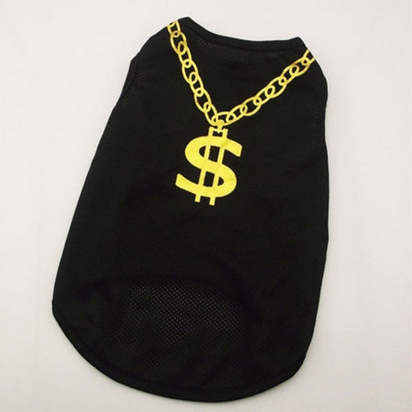 Dollar Sign Dog Vest — Pet T-Shirt