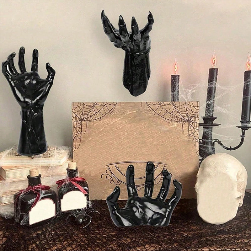 Gothic Spooky Hands & Bat Sticker Decor Kit
