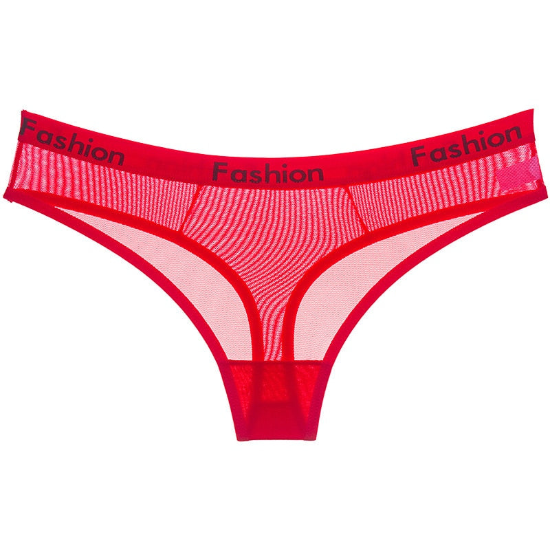 Sheer Hollow Thong Briefs