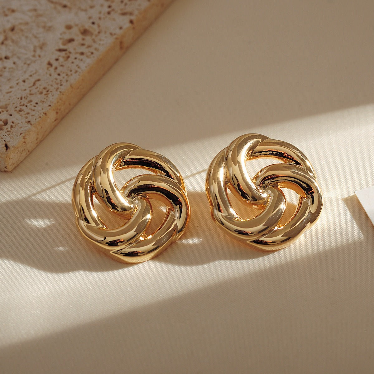 Hollow 3D Flower Earrings