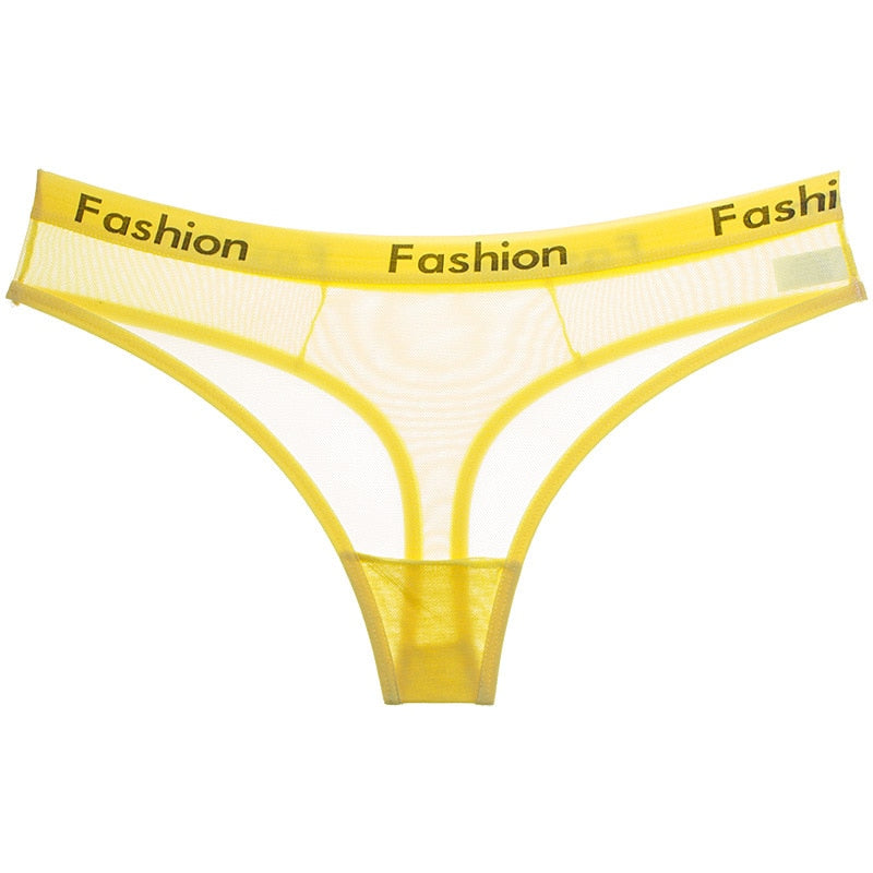 Sheer Hollow Thong Briefs