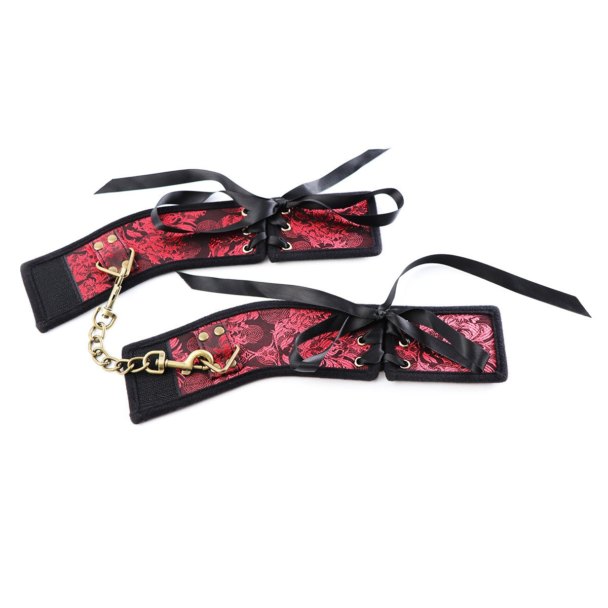 Red Ribbon Velcro Cuffs