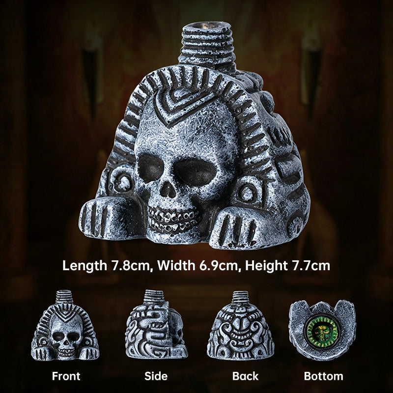 Aztec Death Whistle | Screaming Skull Resin Prop | Halloween & Occult Decor