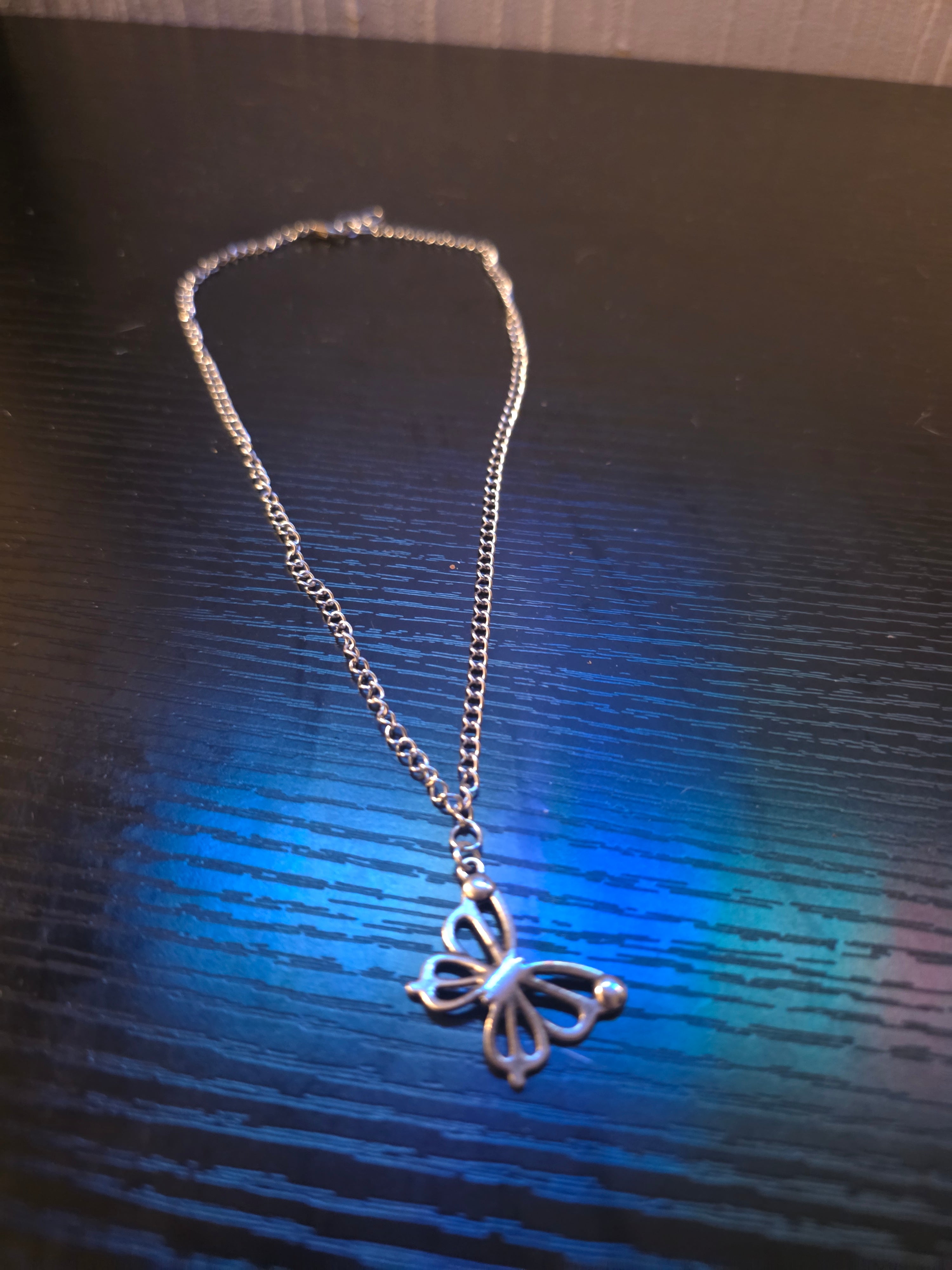 🔮 Silver Butterfly Cosmos Pendant