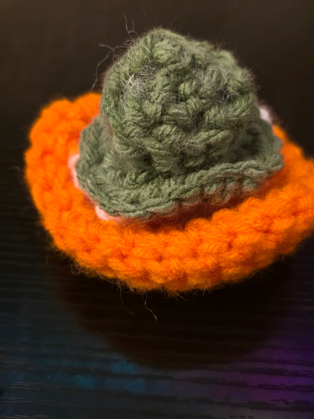 White Pumpkin Ghost Hand-Crocheted Pop-It