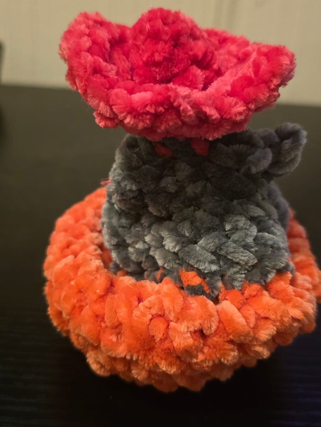 Grey Man Ghost Hand-Crocheted Pop-It