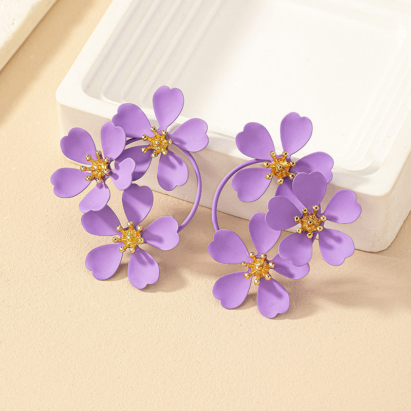 Vintage Camellia Flower Earrings – 9 Colors