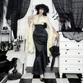 Gothic High Waist Fishtail Maxi Skirt