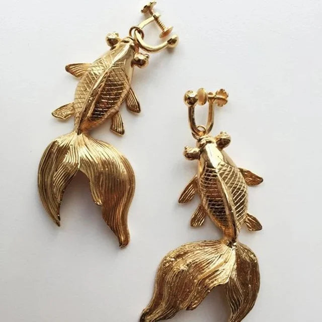 Alloy Goldfish Earrings