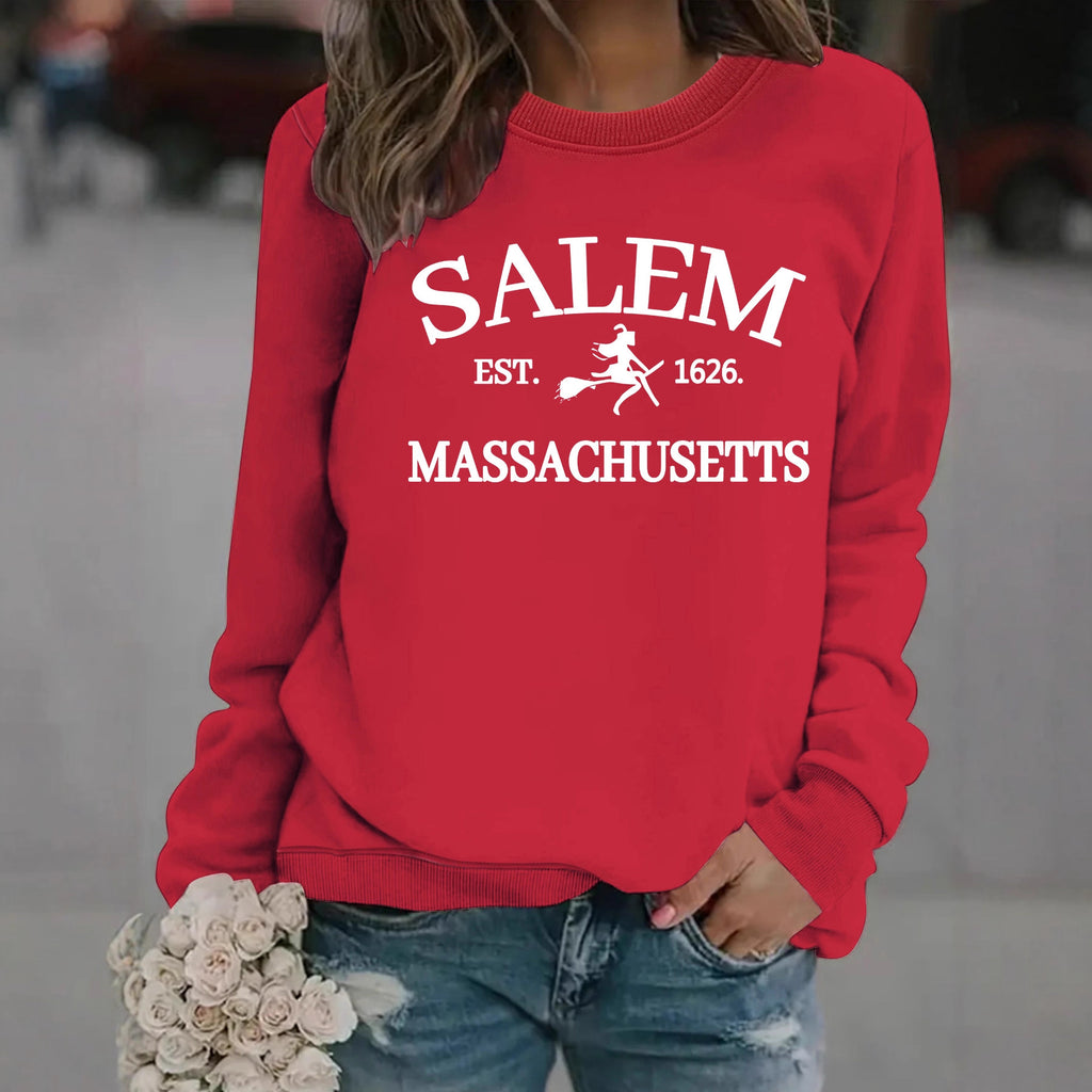 🧙‍♀️ Witch Print Loose Hoodie