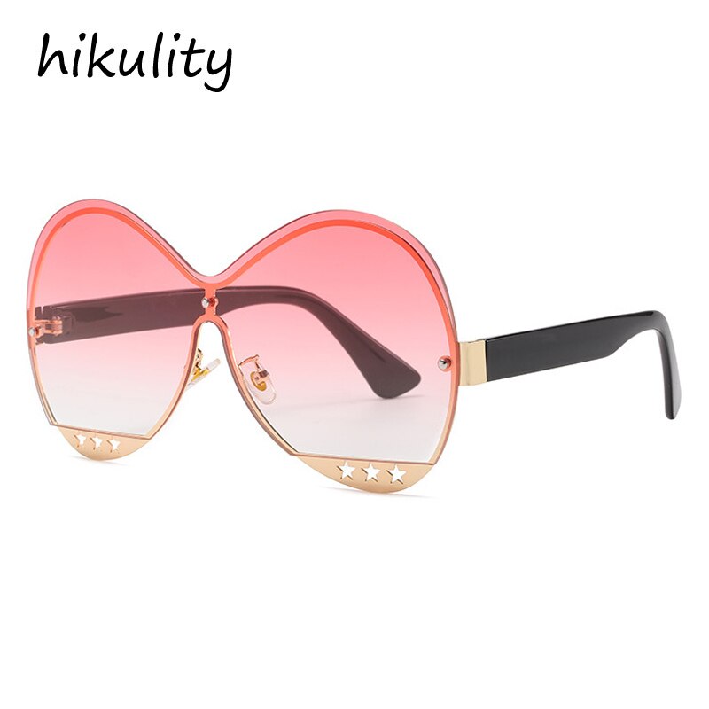 Gradient Five-Star Hollowed Metal Runway Sunglasses | Fashion Trend Eyewear | 7 Color Ways