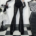 Dark Gothic Cross Strap Pants – Long Leg