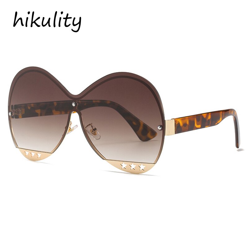 Gradient Five-Star Hollowed Metal Runway Sunglasses | Fashion Trend Eyewear | 7 Color Ways