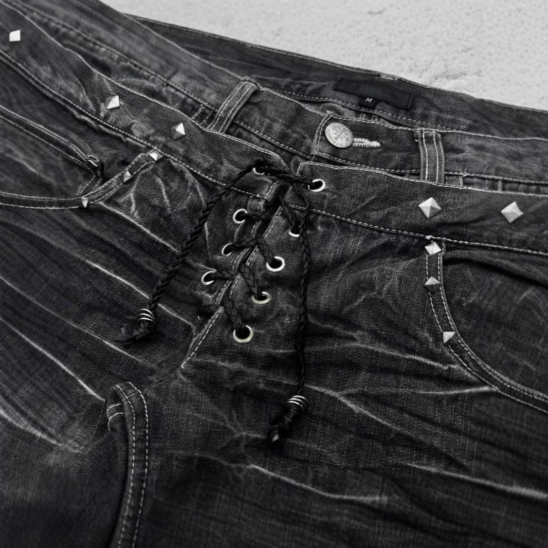 Y2K Gothic Flared Denim Pants