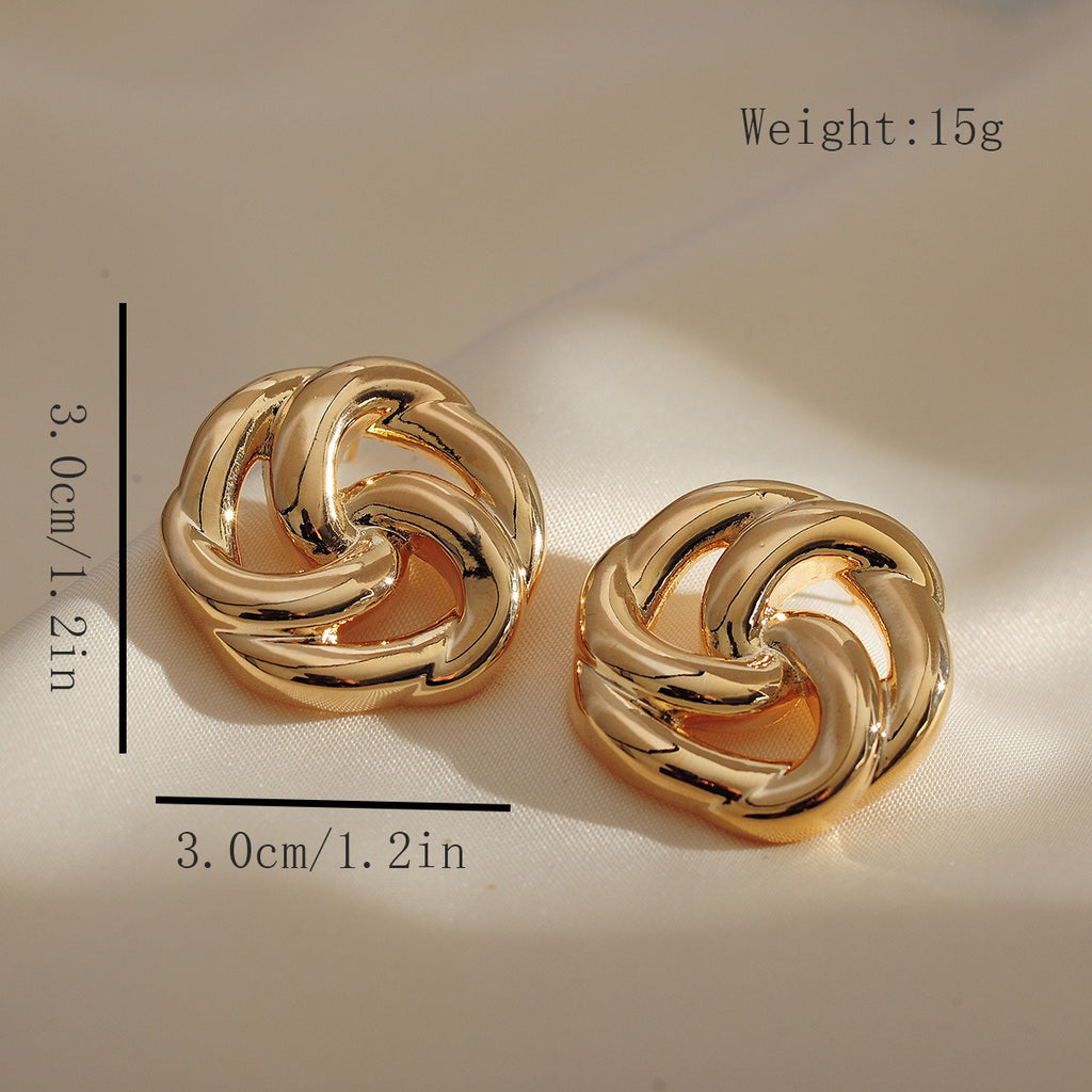 Hollow 3D Flower Earrings