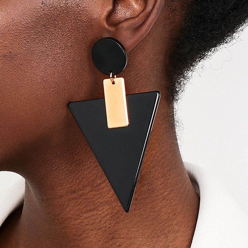 Geometric Acrylic Statement Earrings