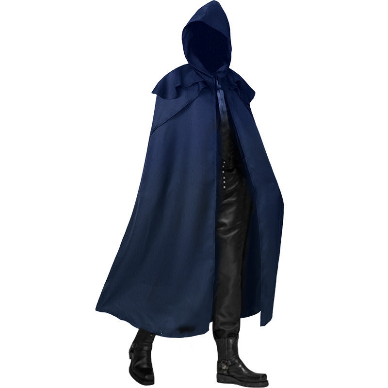Medieval Hooded Monk Cloak | Gothic Ranger Belted Cape for Halloween & Cosplay