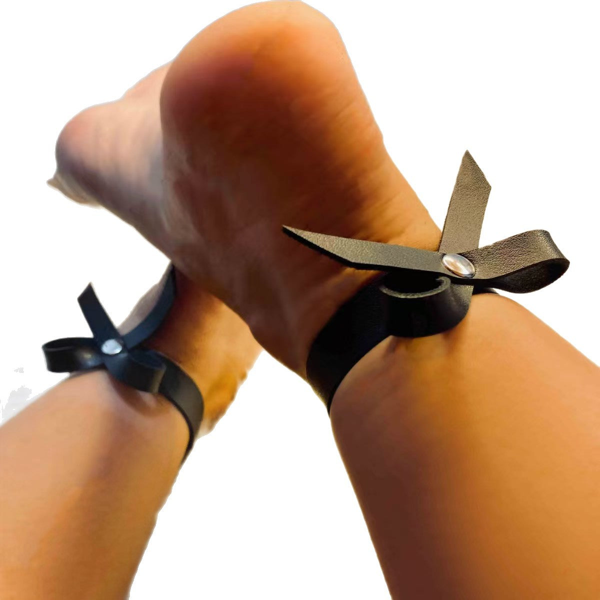 Punk Gothic Leather Butterfly Anklet