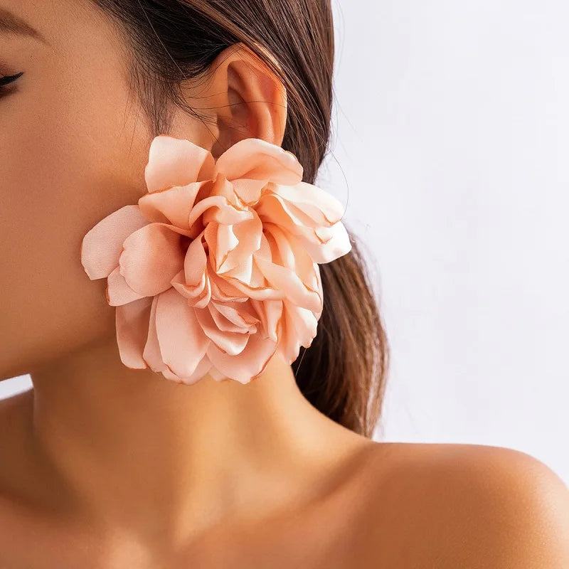 Enchanted Bloom Satin Flower Earrings