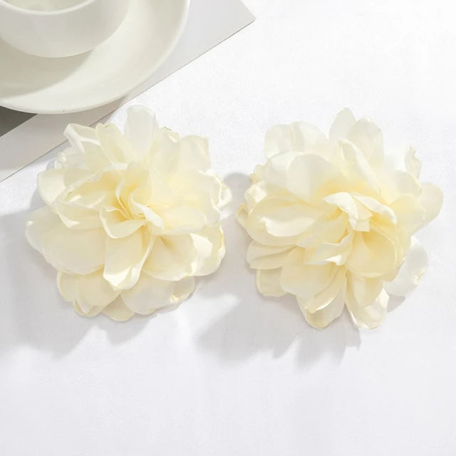 Enchanted Bloom Satin Flower Earrings