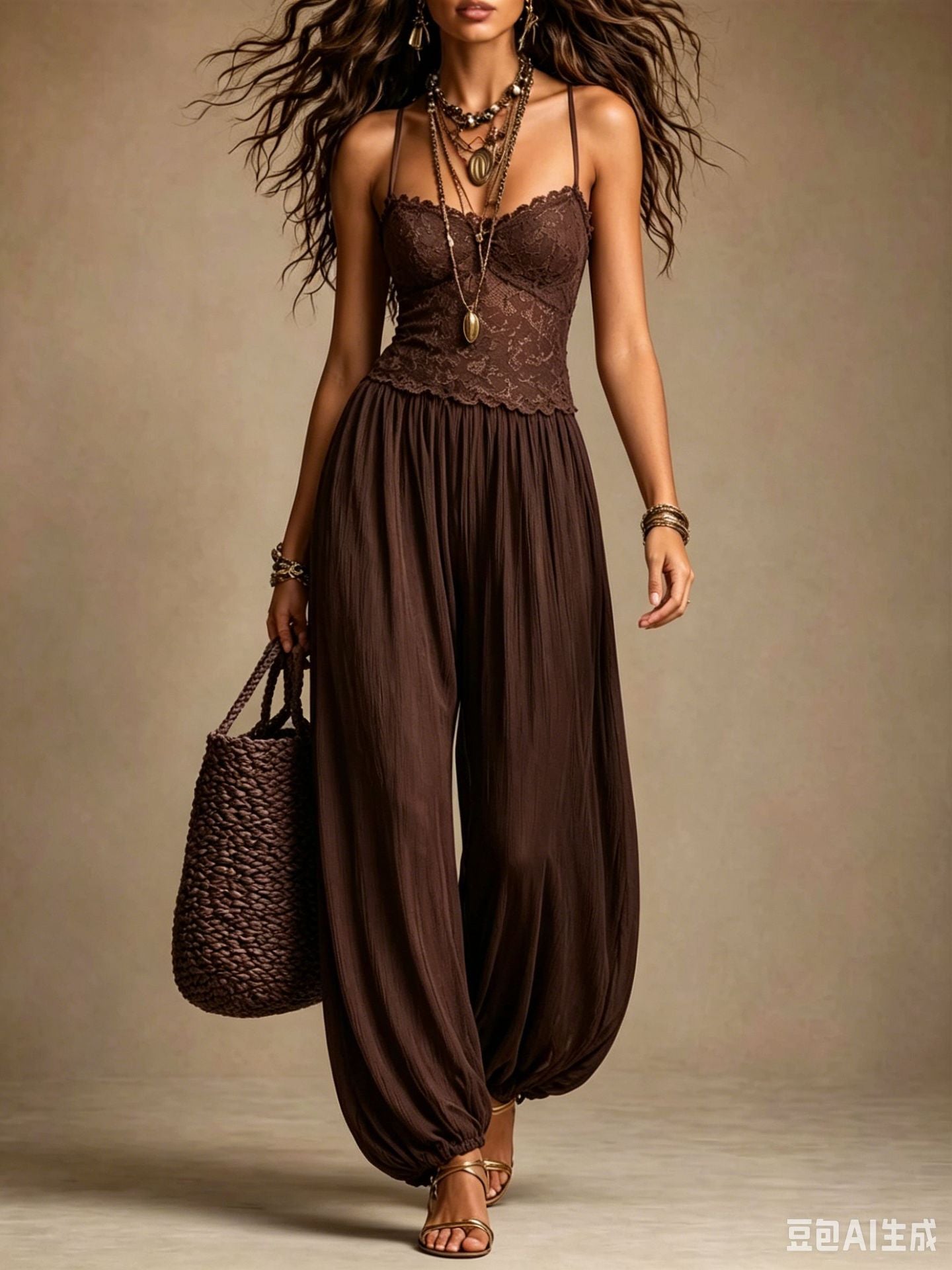 Sleeveless Camisole Loose Jumpsuit