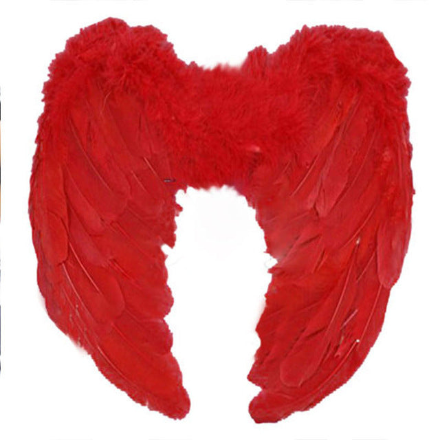 Adult Feather Angel Wings | Halloween Cosplay & Fairy Costume Prop | 4 Colors