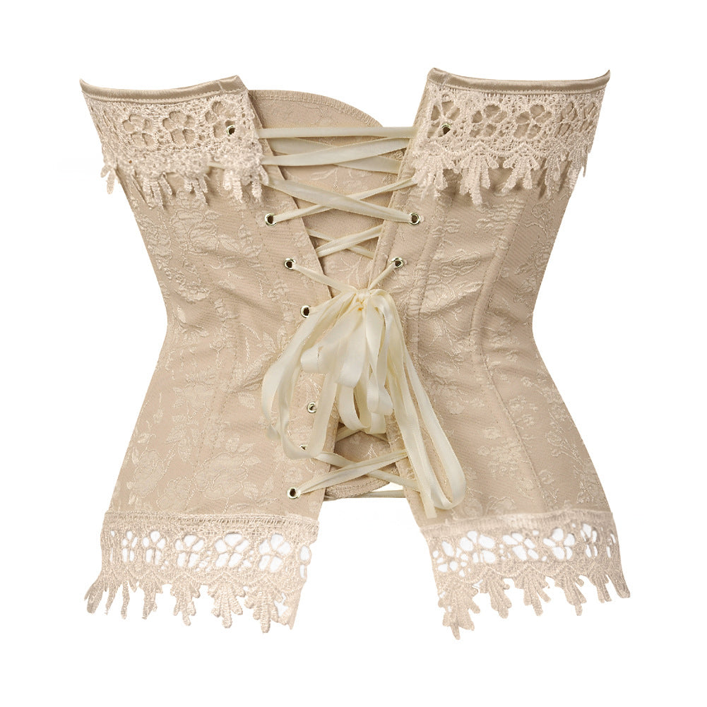 Steampunk Gothic Overbust Corset – Lace-Up Boned Bustier