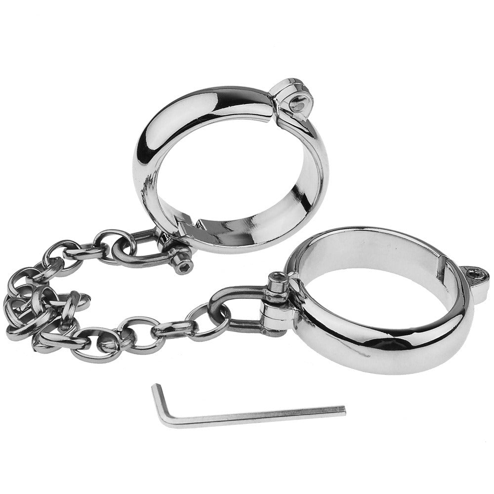 Metal Oval Handcuffs & Ankle Shackles