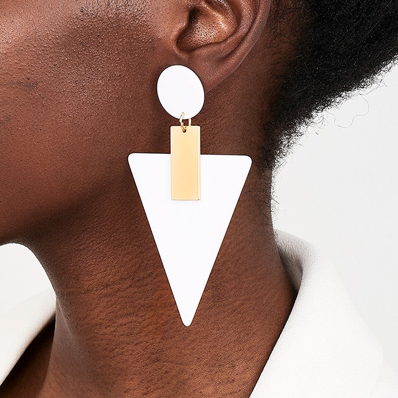 Geometric Acrylic Statement Earrings