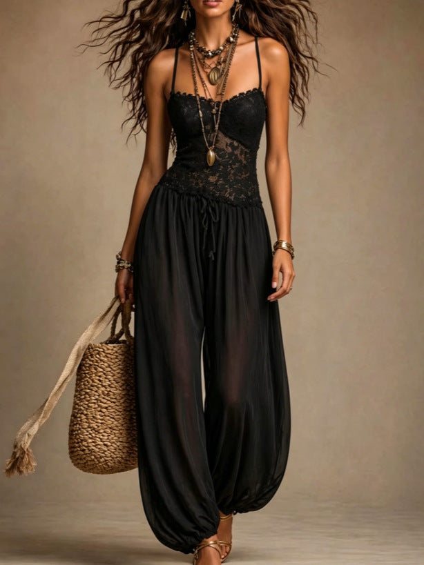 Sleeveless Camisole Loose Jumpsuit