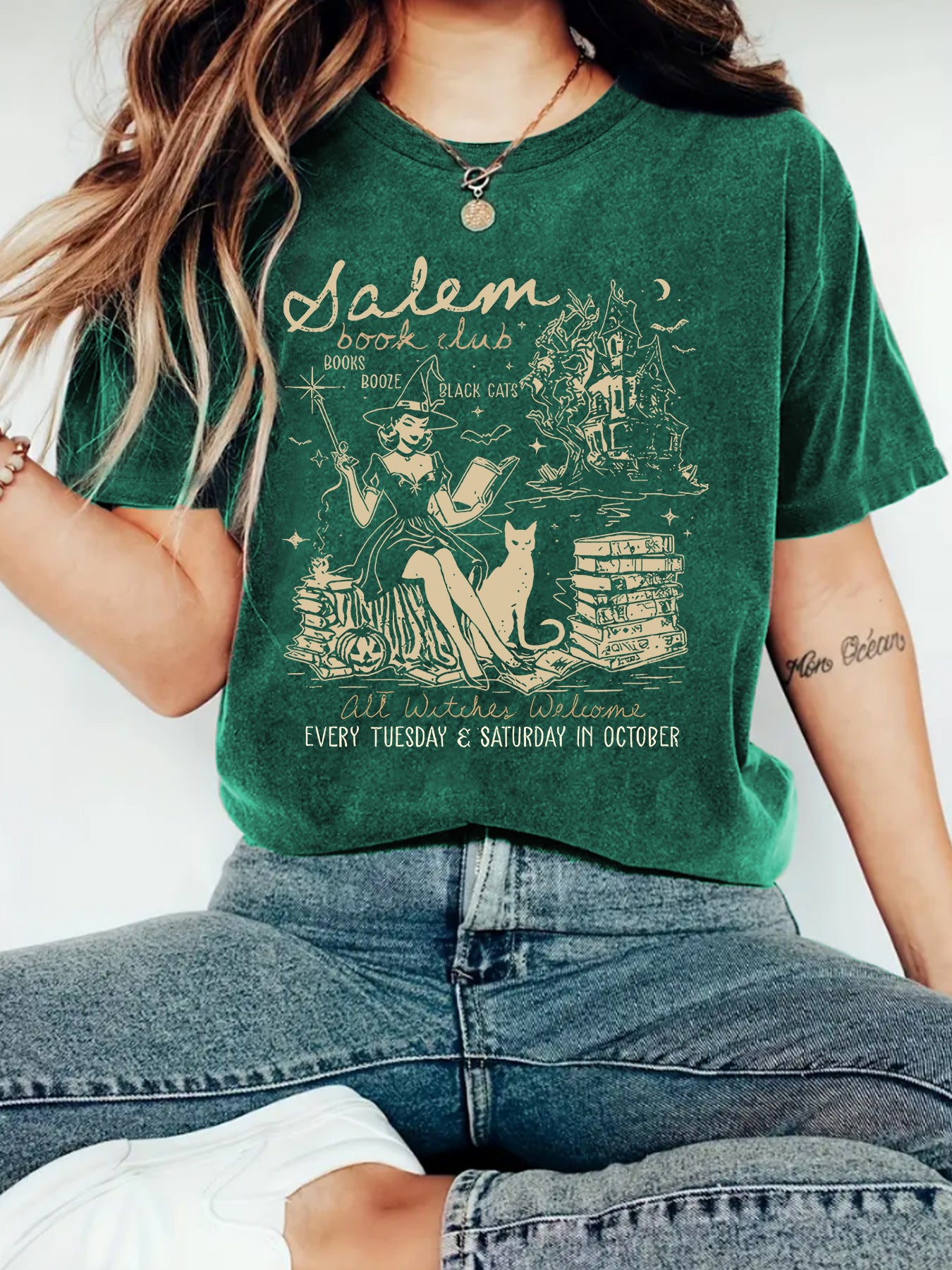 Salem Witch Pattern Short Sleeve Tee