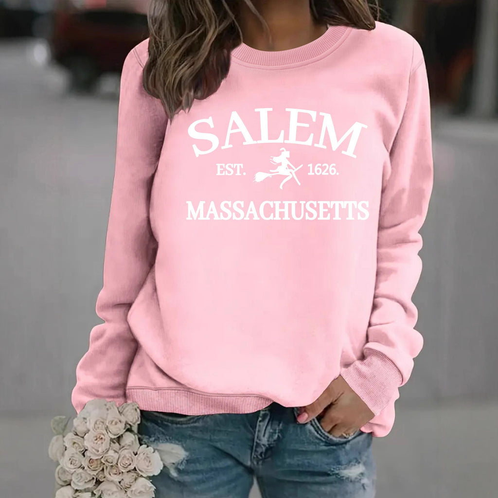 🧙‍♀️ Witch Print Loose Hoodie