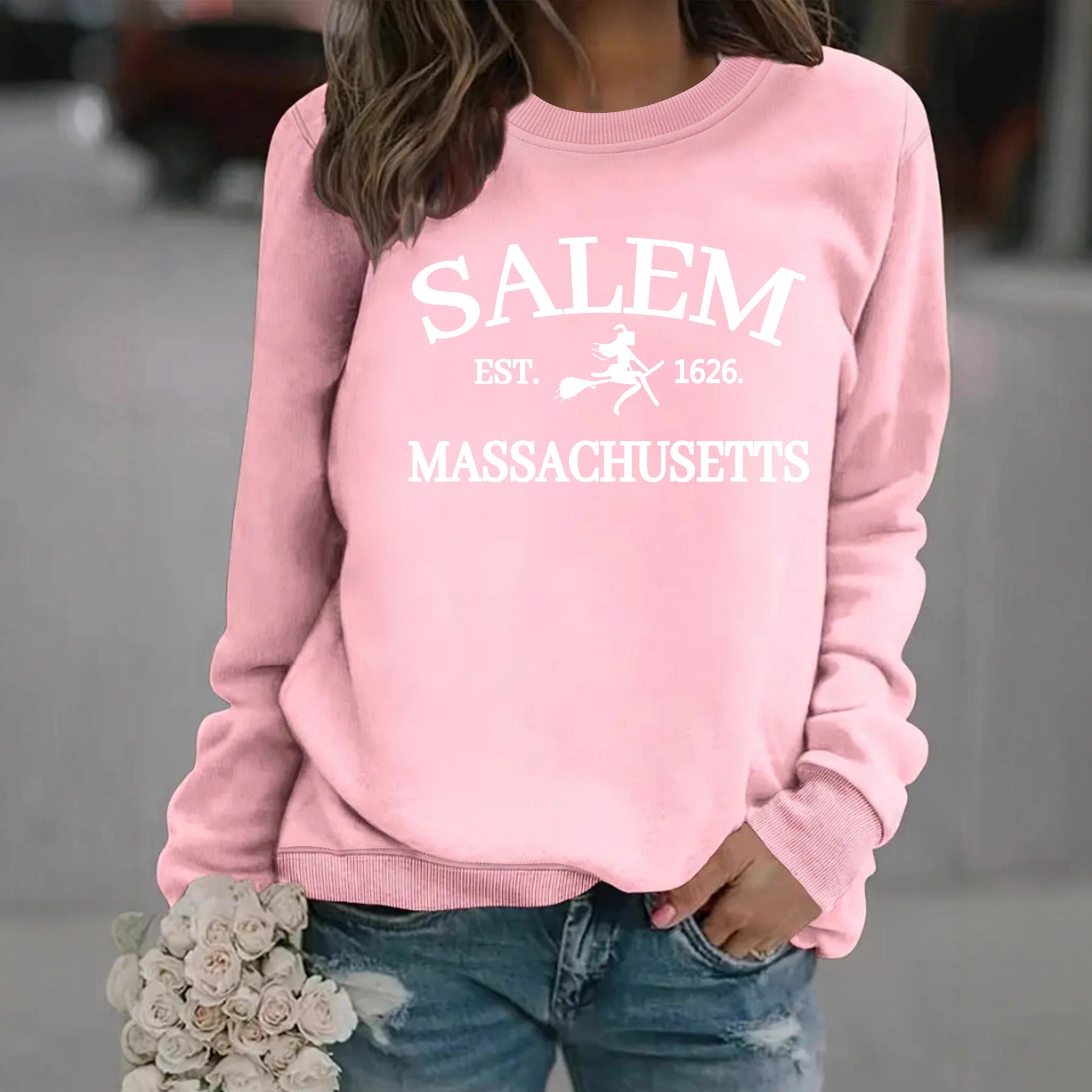 🧙‍♀️ Witch Print Loose Hoodie