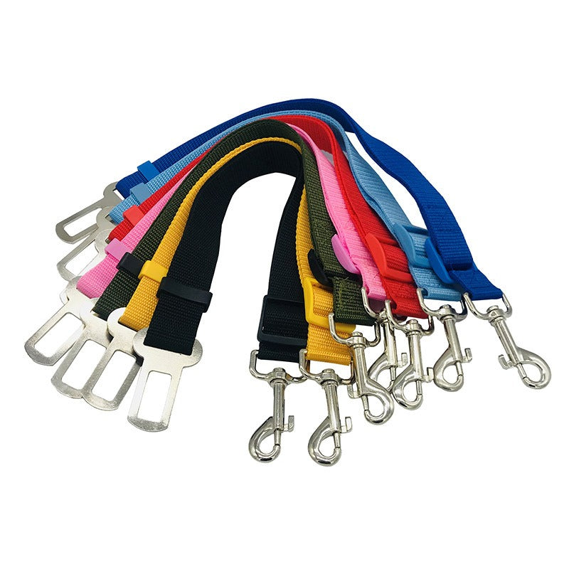 Adjustable Pet Car Safety Belt — Dog Seat Belt Tether