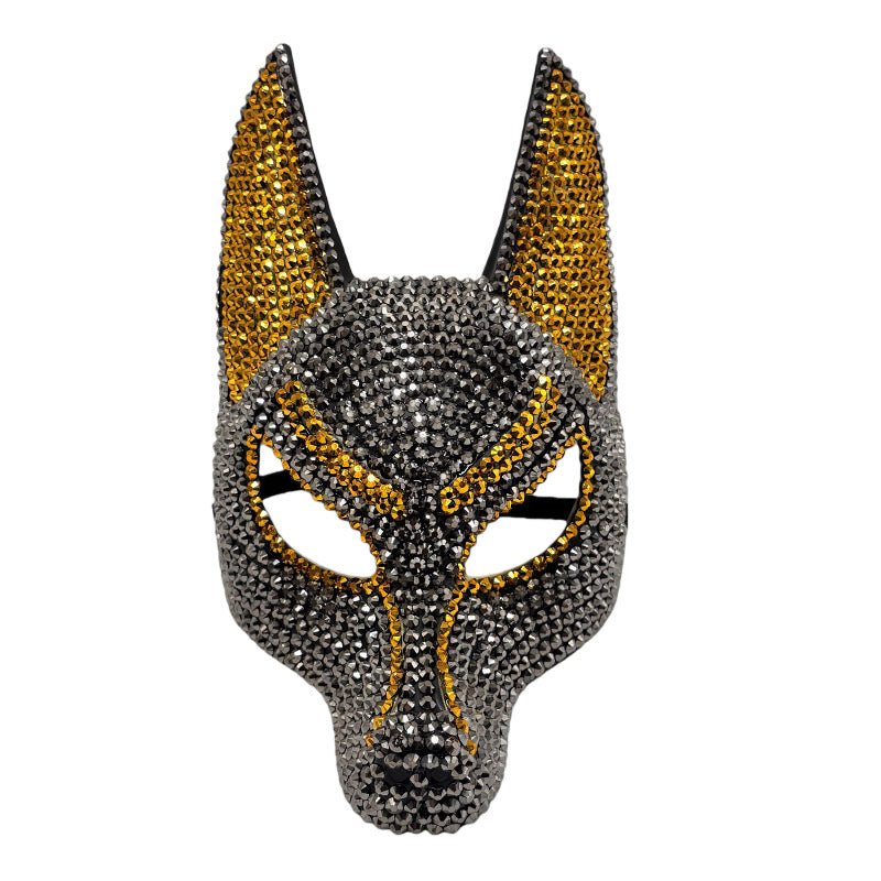 Rhinestone Anubis Full-Face Mask