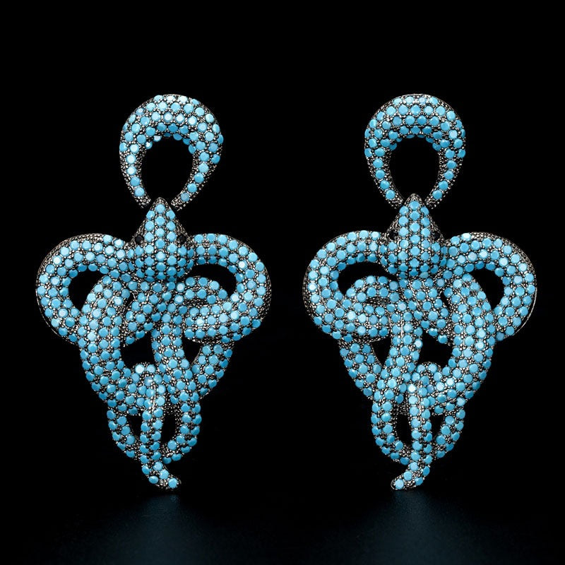 Micro-Encrusted Snake Earrings