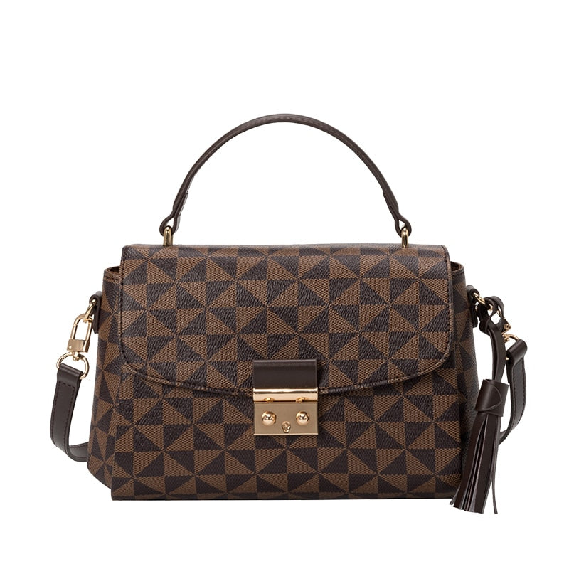 Plaid Vintage Shoulder Bag — Crossbody & Top Handle